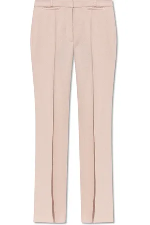 The Mannei Broeken, Dames, Roze, S, Wol, ‘Sewan’ broek met plooien aan de voorkant