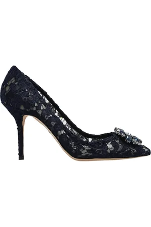 Dolce & Gabbana Schoenen, Dames, Blauw, 40 EU, ‘Bellucci’ kanten pumps