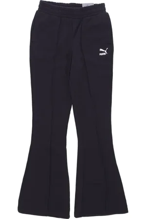PUMA Broeken, Dames, Zwart, S, Klassieke Wijduitlopende Broek voor Dames
