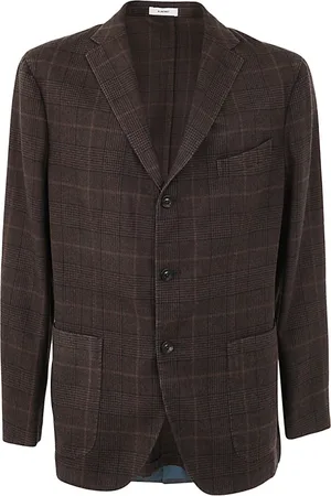 Boglioli Jassen, Heren, Bruin, XL, Regelmatige Controle Blazer