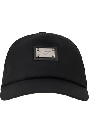 Dolce & Gabbana Accessoires, unisex, Zwart, S, Katoen, Baseballpet met logo