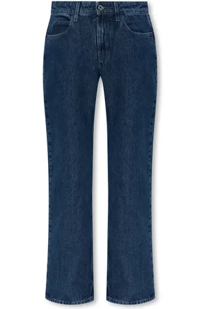 OFF-WHITE Jeans, Dames, Blauw, W28, Katoen, Jeans met Rechte Pijpen