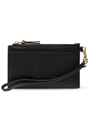 Marc Jacobs Accessoires, Dames, Zwart, ONE Size, Leer, Kaarthouder met monogram