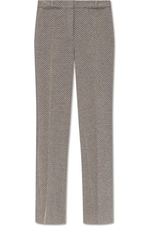 The Mannei Broeken, Dames, Grijs, XS, Wol, ‘Sewan’ uitlopende broek