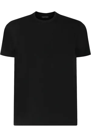 Tom Ford Tops, Heren, Zwart, M, Zwart en Grijs Heren T-shirt - Trendy Model