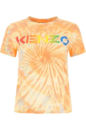 Kenzo Tops, Dames, Oranje, L, Hoogwaardig Dames T-shirt