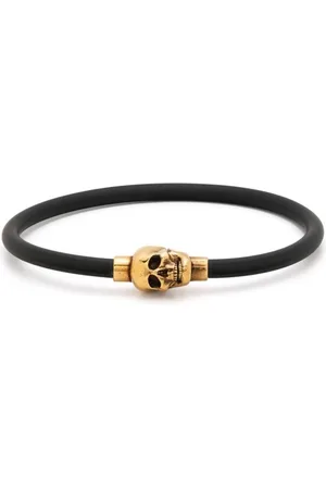 Alexander McQueen Accessoires, Heren, Zwart, S, Stijlvolle zwarte schedelarmband