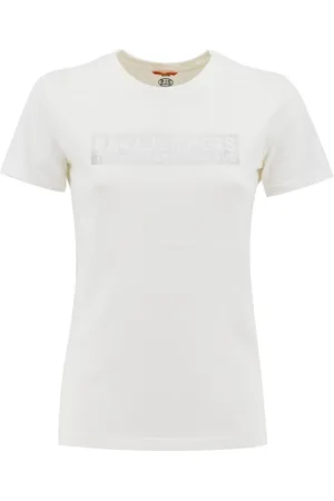 Parajumpers Tops, Dames, Wit, M, Katoen, Ronde hals katoenen T-shirt