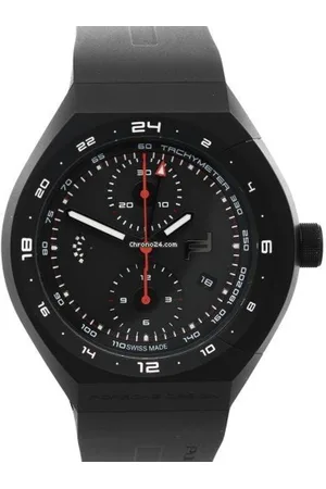 Porsche Design Accessoires, Heren, Zwart, ONE Size, Horloge - Uomo - 6030.6.01.007.05.2 - Monobloc Actuator 24H -Chronotimer Zwart Rubber