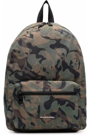 Alexander McQueen Tassen, Heren, Groen, ONE Size, Camouflage Rugzak