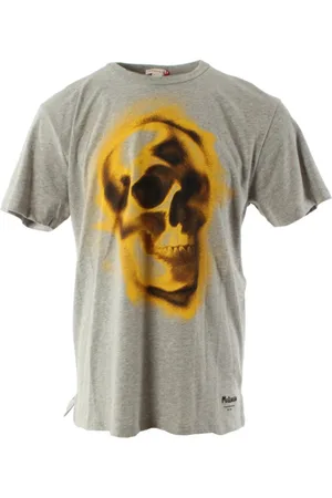 Alexander McQueen Tops, Heren, Grijs, S, Katoen, Grijze Oversized T-shirt voor Heren