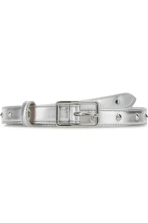 Alexander McQueen Accessoires, Dames, Grijs, 80 CM, Luxe Riem voor Vrouwen