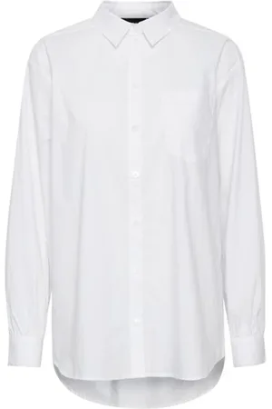 Karen by Simonsen Blouses & Shirts, Dames, Wit, M, Katoen, Blouses 10103296