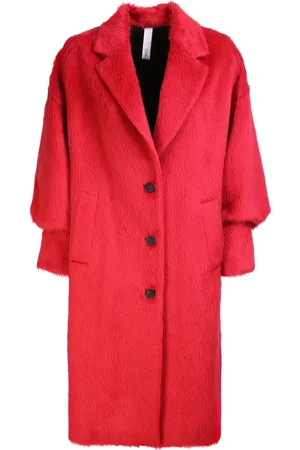 HEVO Mantels, Dames, Rood, S, Katoen, Santa Caterina coat by HevÃ². The brand evokes the history of Italian fashion with original and contemporary touches