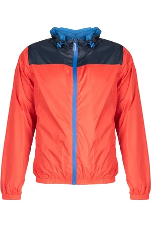 Invicta Jassen, Heren, Rood, M, Eenvoudige Stijl Jas met Capuchon en Rits