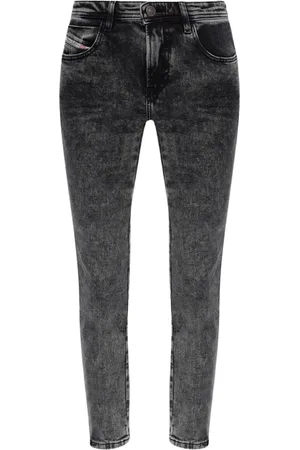 Diesel Jeans, Dames, Grijs, W25 L30, Katoen, 2015 Babhila L.30 Skinny Fit Jeans