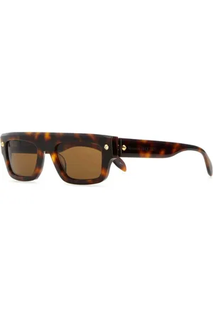 Alexander McQueen Accessoires, Dames, Veelkleurig, ONE Size, Prachtige Acetaat Zonnebril