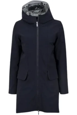 RRD Mantels, Dames, Zwart, L, Nylon, Elegante Winter Parka Jas