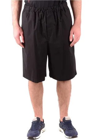 Alexander McQueen Korte broeken, Heren, Zwart, S, Monochrome Lange Bermuda Shorts voor Heren