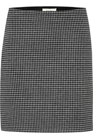 Part Two Rokken, Dames, Zwart, XL, Polyester, Flatterende Rok met Klassieke Print en Elastische Tailleband