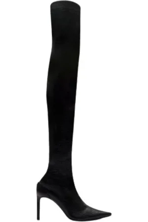 Courrèges Schoenen, Dames, Zwart, 38 EU, Katoen, Vinyl Stretch Logo Haklaarzen