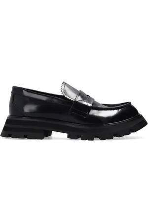 Alexander McQueen Schoenen, Dames, Zwart, 41 EU, Leer, Zwarte Wander Loafers
