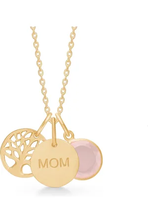 Frk Lisberg Accessoires, Dames, Geel, S, Boom van het leven/moeder ketting