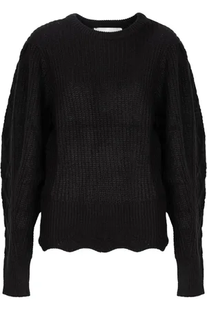 Silvian Heach Truien, Dames, Zwart, M, Nylon, Stijlvolle trui met pofmouwen