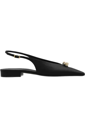 Lanvin Schoenen, Dames, Zwart, 37 EU, Satijn, Zwarte satijnen ballerina`s