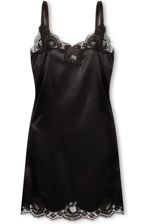 Dolce & Gabbana Nachtkleding & Lounge, Dames, Zwart, S, Zijden nachthemd