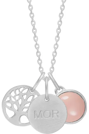Frk Lisberg Accessoires, Dames, Grijs, M, Tree of life/MOR 1A necklace silver