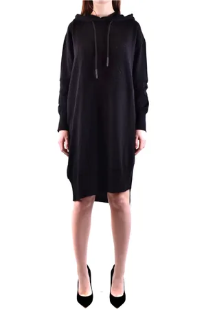 Alexander McQueen Kleedjes, Dames, Zwart, S, Gebreide Dagjurk