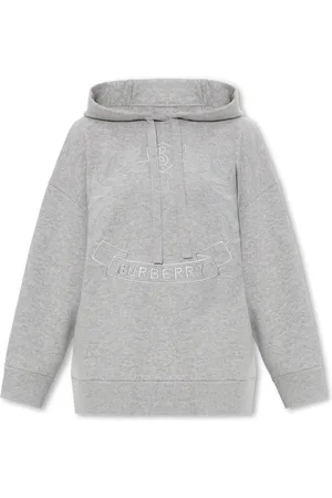 Burberry Sweatshirts & Hoodies, Dames, Grijs, L, Kasjmier, Cristiana Cashmere Hoodie