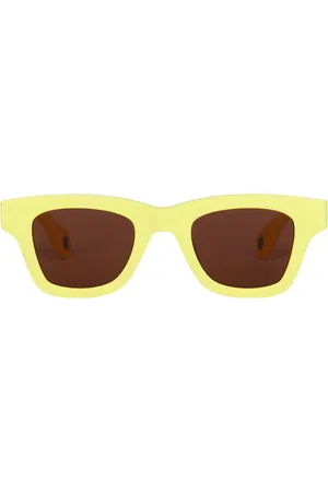 Jacquemus Accessoires, Dames, Geel, ONE Size, Les Lunettesocio Gele Zonnebril