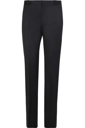 Alexander McQueen Broeken, Heren, Zwart, M, Wol, Elegante Slim-fit Broeken