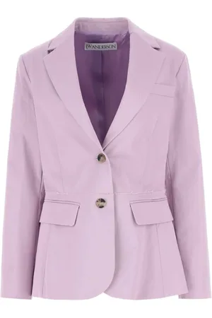 J.W.Anderson Jassen, Dames, Paars, 3Xs, Katoen, Lila Stretch Katoenen Blazer