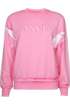 Lanvin Sweatshirts & Hoodies, Dames, Roze, M, Katoen, Peony Aw 23 Katoenen Sweatshirt