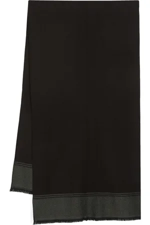 corneliani Accessoires, Heren, Bruin, ONE Size, Wol, Geribde wollen sjaal, 100% Cashmere