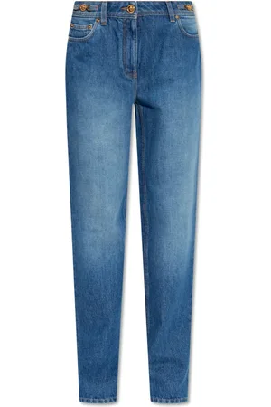 VERSACE Jeans, Dames, Blauw, W27, Katoen, Jeans met logo