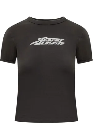 AMBUSH Tops, Dames, Grijs, S, Reflecterend T-shirt met Tap Schoen Ontwerp