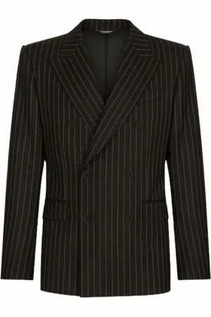 Dolce & Gabbana Jassen, Heren, Zwart, XL, Essentieel Dubbelbreasted Pak