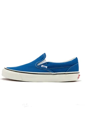 Vans Schoenen, Heren, Blauw, 40 EU, Klassieke Slip-On Sneakers