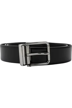 Dolce & Gabbana Accessoires, Heren, Zwart, 90 CM, Leer, Verhoog je stijl met merkgesp Riem