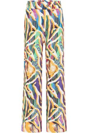 Carlo Colucci Broeken, Dames, Wit, L, Antoni Alloverprint Broek