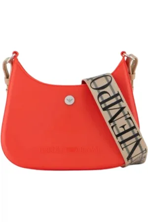 Emporio Armani Tassen, Dames, Rood, ONE Size, Polyester, Schoudertas