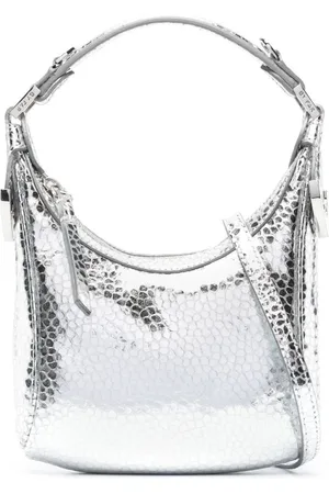 By Far Tassen, Dames, Grijs, ONE Size, Zilveren Ss 23 Dames Handtas