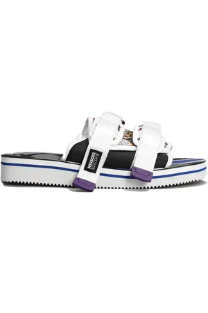 SUICOKE Schoenen, Heren, Wit, 38 EU, Katoen, Moto Geweven Slippers voor modebewuste mannen