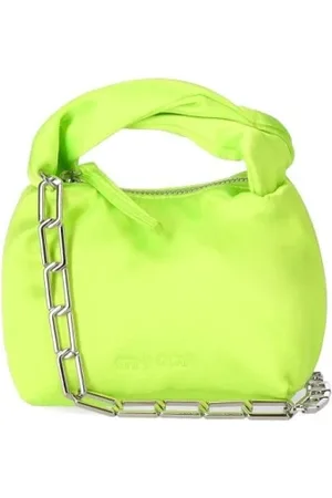 STINE GOYA Tassen, Dames, Groen, ONE Size, Polyester, Ziggy Satin Lime Micro Tas