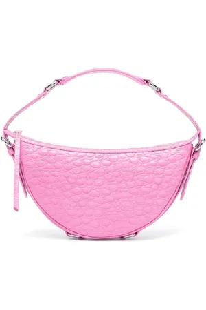 By Far Tassen, Dames, Roze, ONE Size, Fuchsia Leren Schoudertas