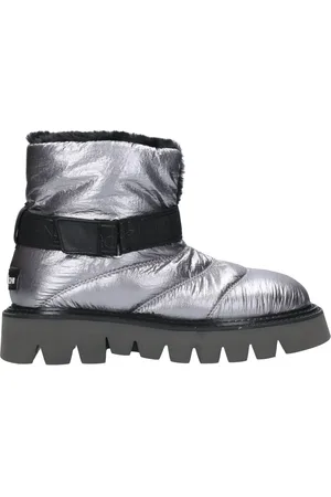 Elena Iachi Schoenen, Dames, Grijs, 41 EU, Boho Chic Gewatteerde Winterlaarzen